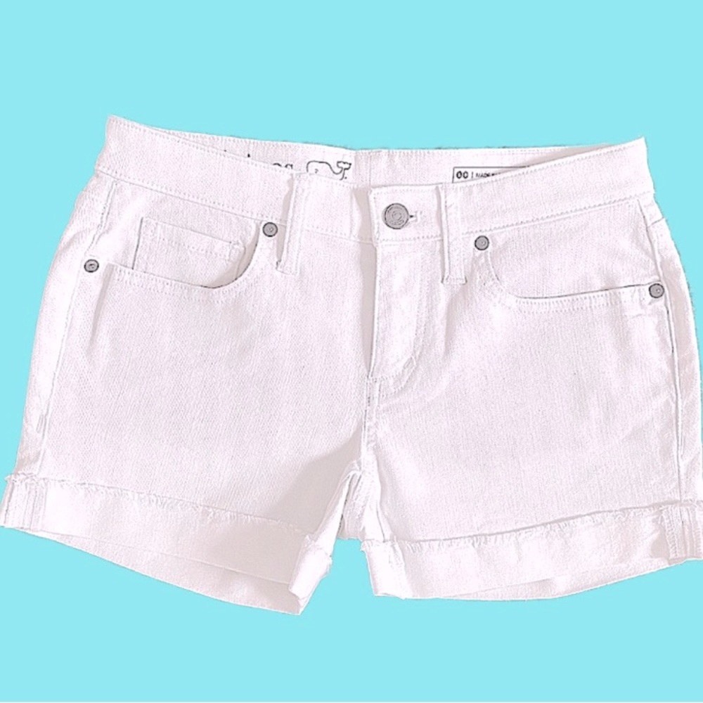 Vineyard Vines white jean shorts